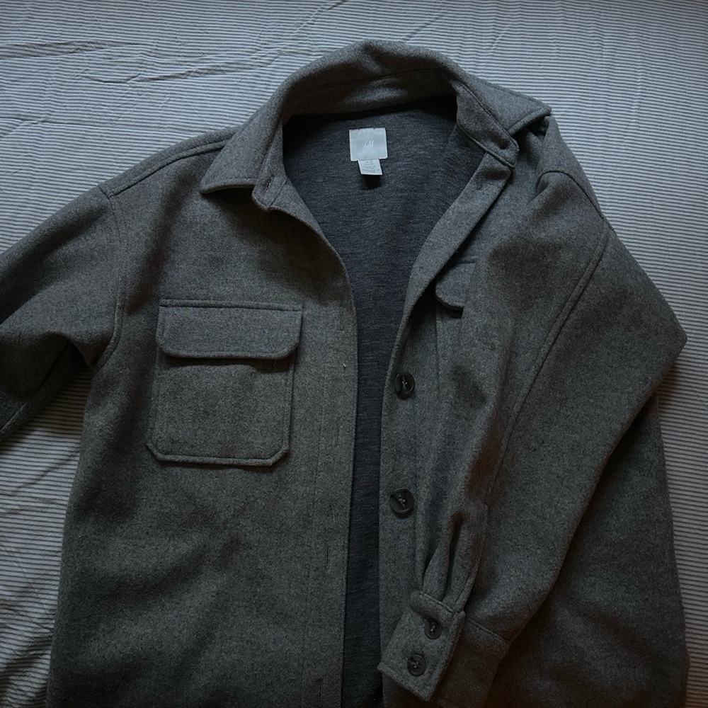 H&M Dark Gray Shirt Jacket